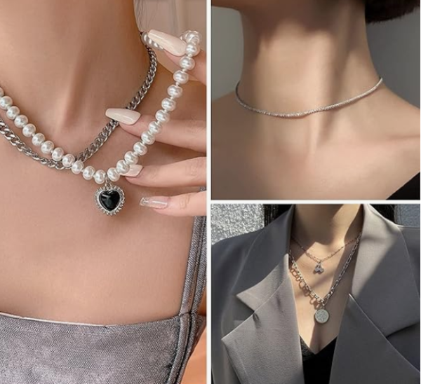 IFKM 36 PCS Silver Plated Jewelry Set, 7 PCS Set - Image 3